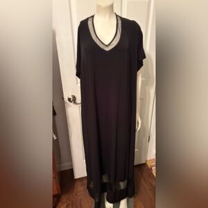 Lane Bryant jersey black maxi dress 22/24